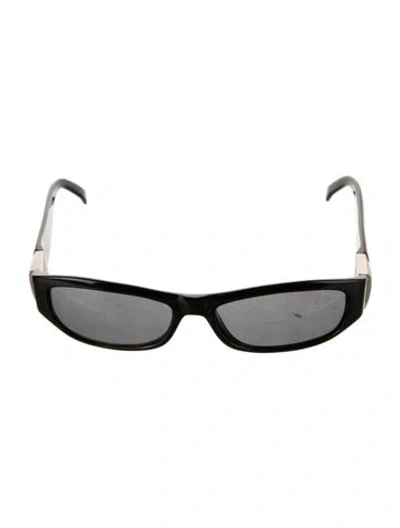 Pre-owned Fred Narrow Tinted Sunglasses In Black