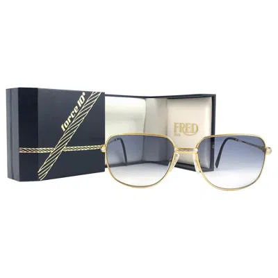 Pre-owned Fred New Vintage  Zephir Sunglasses Platinum White Gold 1980's Sunglasses
