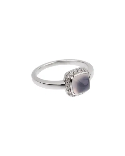 Pre-owned Fred Of Paris 18k 0.15 Ct. Tw. Diamond Sugar Cube Ring (authentic Pre-loved) In Metallic