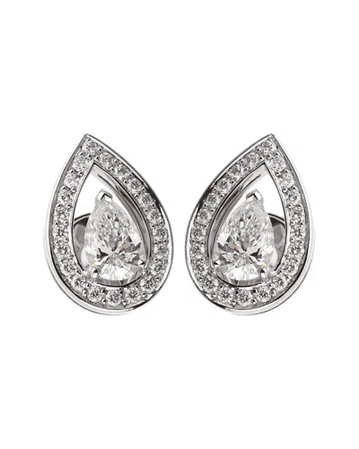 Fred Of Paris 18k 1.52 Ct. Tw. Diamond Lovelight Studs (authentic Pre-loved) In Metallic
