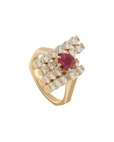Fred Of Paris 18k 2.98 Ct. Tw. Diamond Ruby Ring (authentic Pre-loved) In Gold