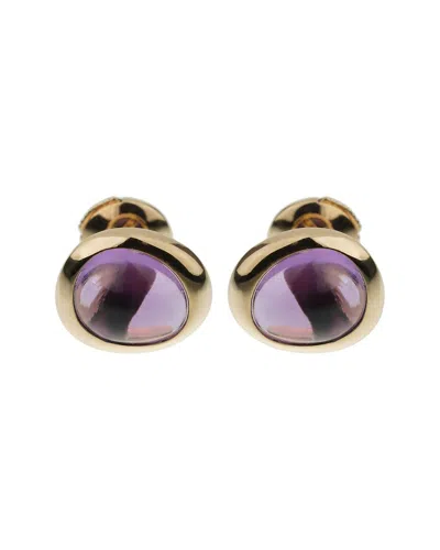 Pre-owned Fred Of Paris 18k Amethyst Studs (authentic Pre-loved) In Gold