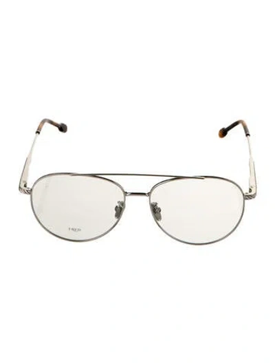 Pre-owned Fred Of Paris Aviator Eyeglasses In Silver
