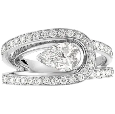 Pre-owned Fred Of Paris Gia Certified 1.01 Carat E Vvs1 Diamond Platinum Lovelight Ring In Multi