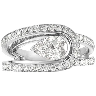 Pre-owned Fred Of Paris Gia Certified 1.01 Carats F Vs2 Diamond Platinum Lovelight Ring In Multi
