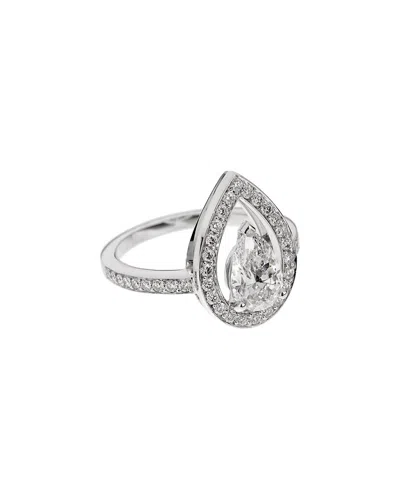 Pre-owned Fred Of Paris Platinum 0.66 Ct. Tw. Diamond Lovelight Ring (authentic Pre-loved) In Metallic