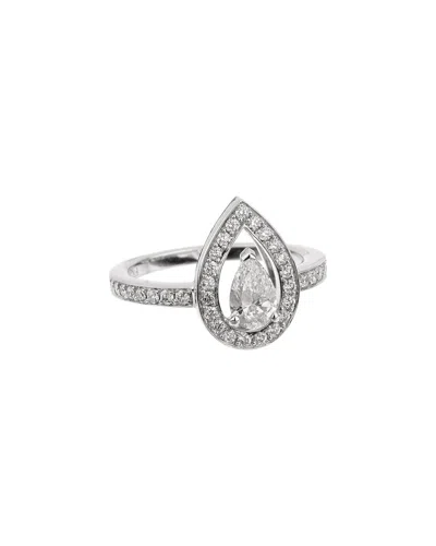 Pre-owned Fred Of Paris Platinum 0.90 Ct. Tw. Diamond Lovelight Ring (authentic Pre-loved) In Metallic