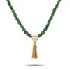 Fred Of Paris Vintage 18k Yellow Gold 3.50ct Diamond And Jade Tassel Necklace Fp12-072925 In Gold