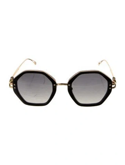 Pre-owned Fred Oversize Gradient Sunglasses W/ Tags In Black