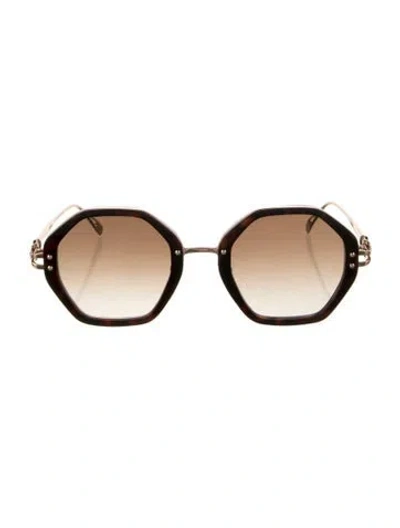 Pre-owned Fred Oversize Gradient Sunglasses W/ Tags In Black
