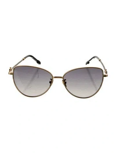 Pre-owned Fred Oversize Gradient Sunglasses W/ Tags In Gold