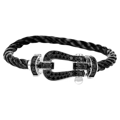 Pre-owned Fred Paris Fred Force 10 Bracelet With Black Diamonds