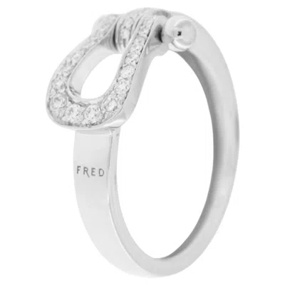 Pre-owned Fred Paris Fred Force 10 Ring 18kt White Gold With Diamonds