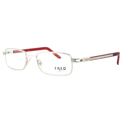 Pre-owned Fred Paris New Vintage Fred Move C3 Rx Prescription Silver & Red Made In France