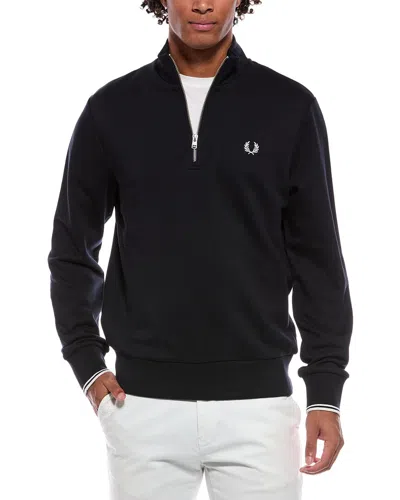 Fred Perry Logo-embroidered Zip-up Jumper In White