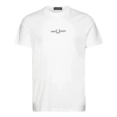 Fred Perry Authentic Small Embroidered Logo Tee White