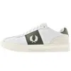 Fred Perry B4 Leather And Suede Sneakers In White