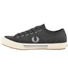 Fred Perry B708 Canvas Trainers Grey In Black