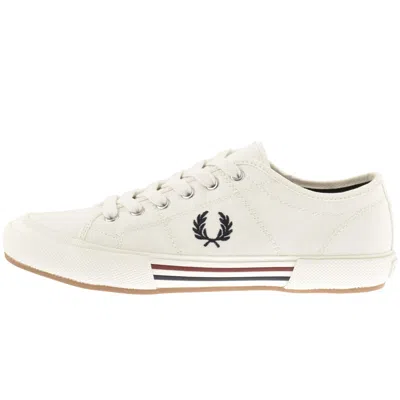 Fred Perry B708 Canvas Trainers Snow White In Multi