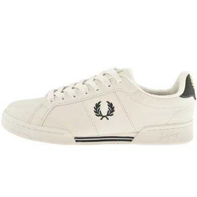 Fred Perry B722 Leather Trainers Grey In Gray