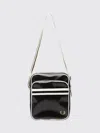 Fred Perry Black Canvas Crossbody Bag In Black
