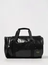 Fred Perry Large Barrel Travel Bag With Dual Handles In Black