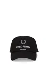 Fred Perry Unisex Bucket Hat In Black With Logo Embroidery