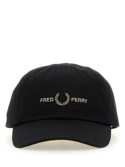 Fred Perry Baseball Hat With Logo In Black
