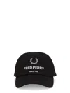 Fred Perry Unisex Bucket Hat In Black With Logo Embroidery In Black