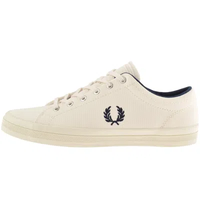 Fred Perry Baseline Canvas Trainers Off White In Neutral