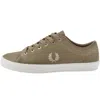Fred Perry Baseline Leather Trainers Brown In Multi