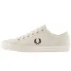 Fred Perry Baseline Leather Trainers Ecru In White