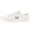 Fred Perry Baseline Leather Trainers White In White