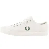 Fred Perry Baseline Leather Trainers White In Multi