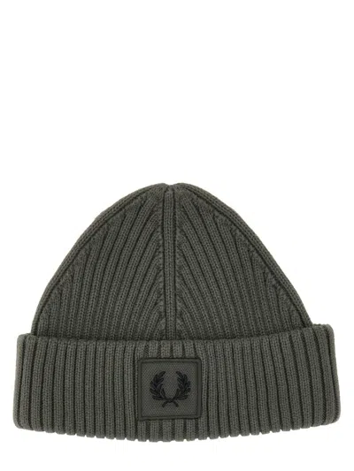 Fred Perry Beanie Hat With Logo