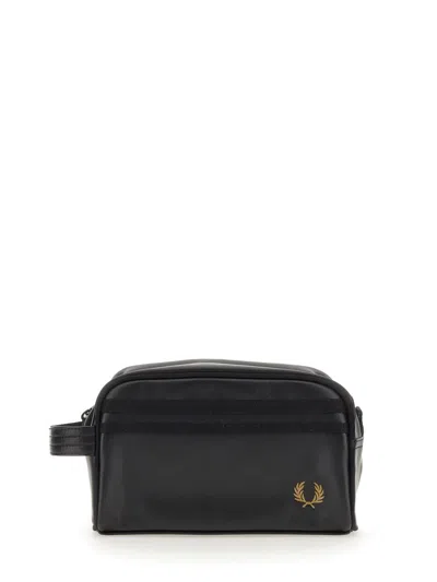 Fred Perry Beauty Case With Logo In Black