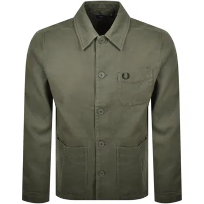 Fred Perry Bedford Corduroy Overshirt Green