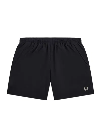 Fred Perry Laurel Wreath Shorts In Black