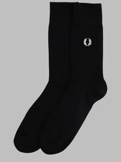 Fred Perry Mens Classic Laurel Wreath Sock In Black