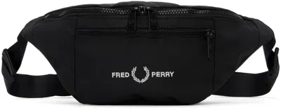 Fred Perry Black Branded Crossbody Pouch
