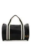 Fred Perry Black Canvas Handbag In Black