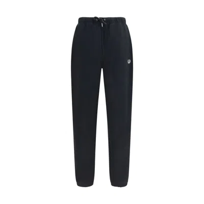 Fred Perry Black Cotton Joggers (workout Pants)