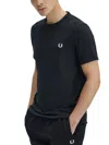 Fred Perry Black Cotton T-shirt In Black