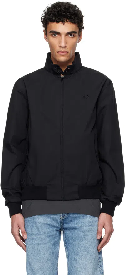 Fred Perry Black Harrington Jacket In 102