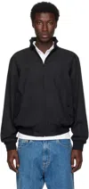 Fred Perry Black Harrington Jacket In Black