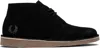 Fred Perry Black Hawley Suede Desert Boots
