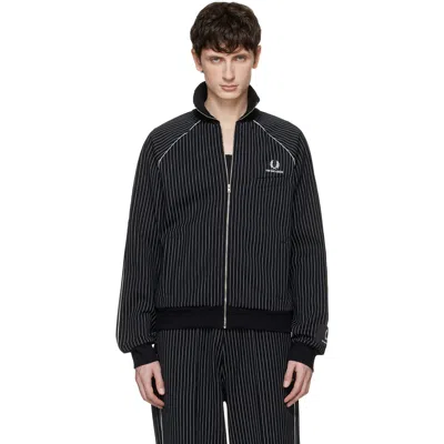 Fred Perry Black Kris Van Assche Edition Pinstripe Track Jacket