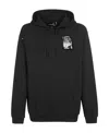Fred Perry Printed Patch Long-sleeve Hoodie In Black