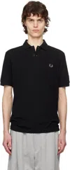 Fred Perry Black M6000 Polo In 906 Black/chrome