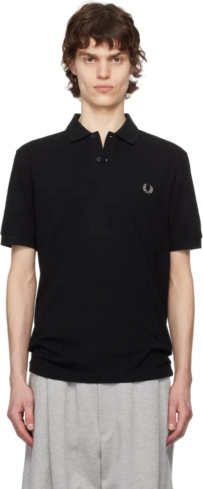 Fred Perry Black M6000 Polo In 906 Black/chrome